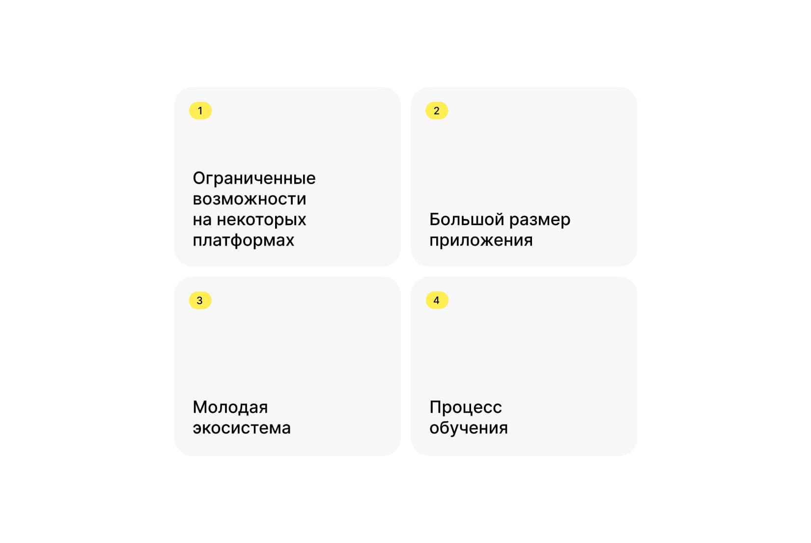 Ограничения Flutter
