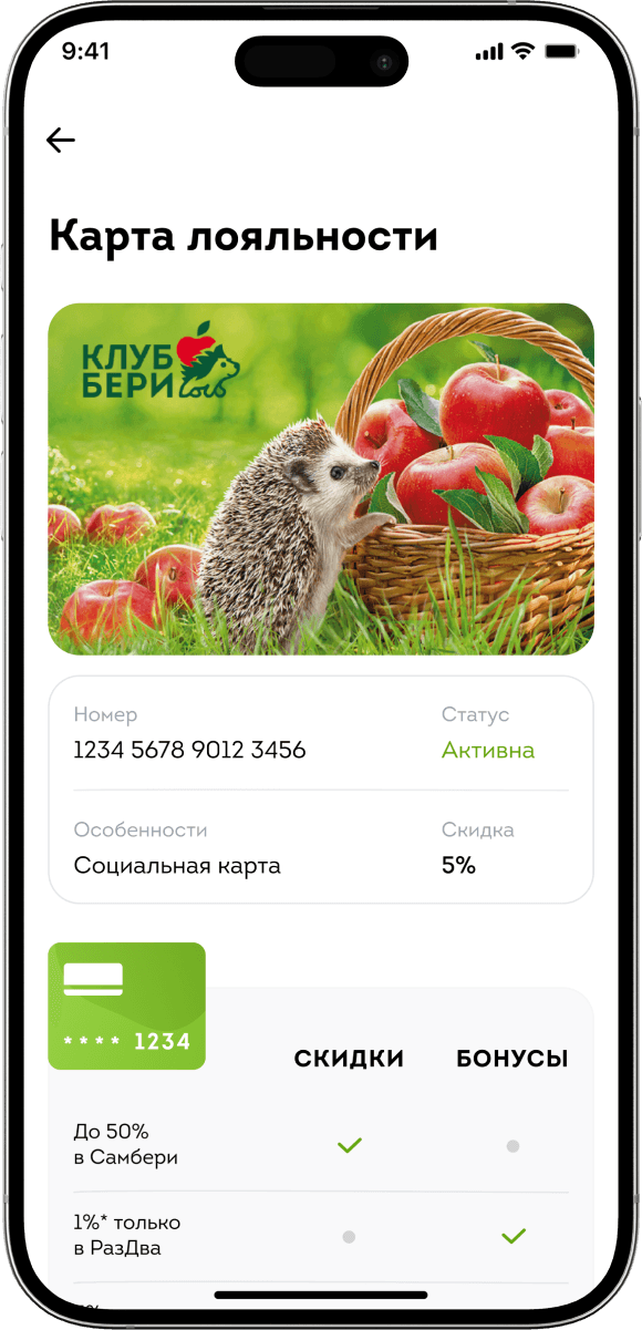 Экран приложения Самбери