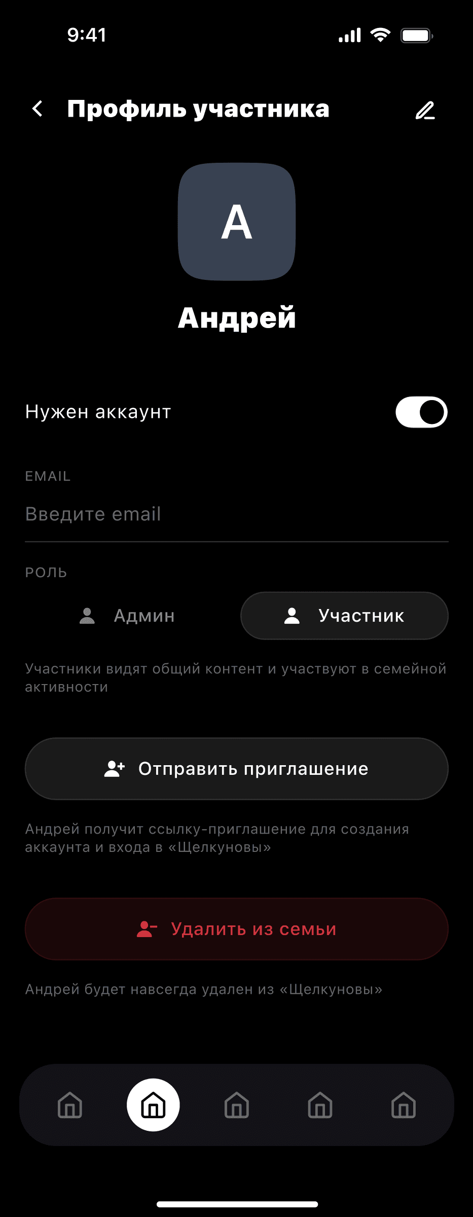 Роль и приглашение